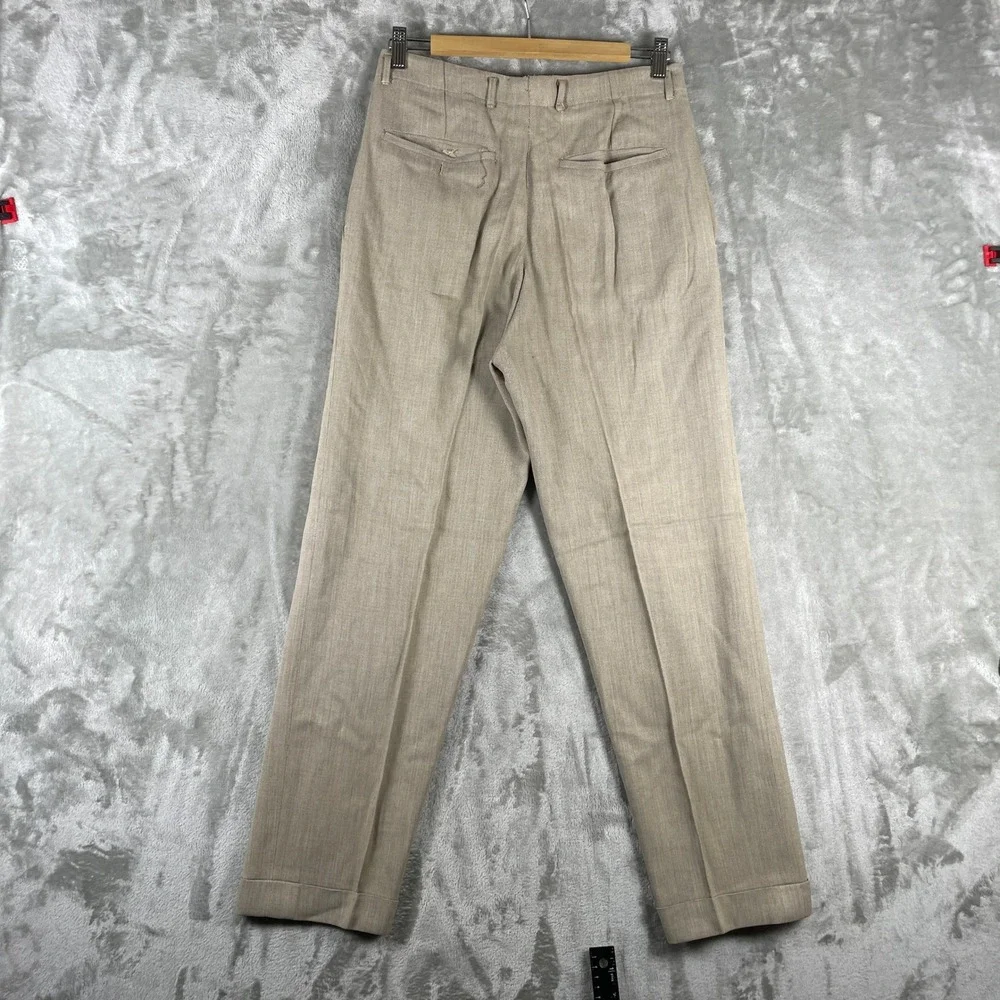 Vintage 1950s Drop Loop Rayon Gabardine Slacks Pants Mens 29x29 Rockabilly 50s